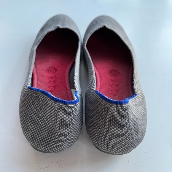 Rothy's Gray Rounded-Toe‎ Flats Womens Size 9.5 Slip On Shoes - Picture 6 of 7